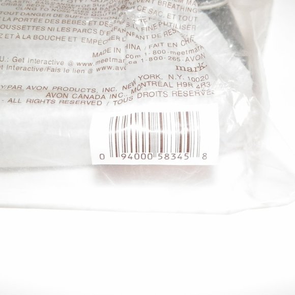 NWT Avon "Naturals" Canvas Makeup Bag & Sponge Set Pink Purple Flower 2 PC Set - Picture 8 of 8